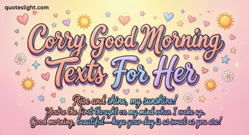 Corny Good Morning Texts For Her
