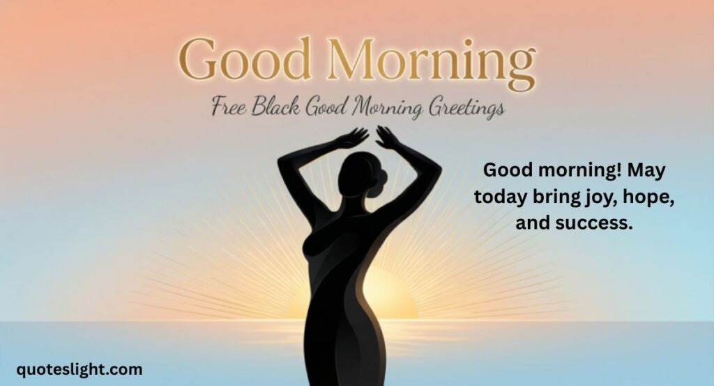 Free Black Good Morning Greetings