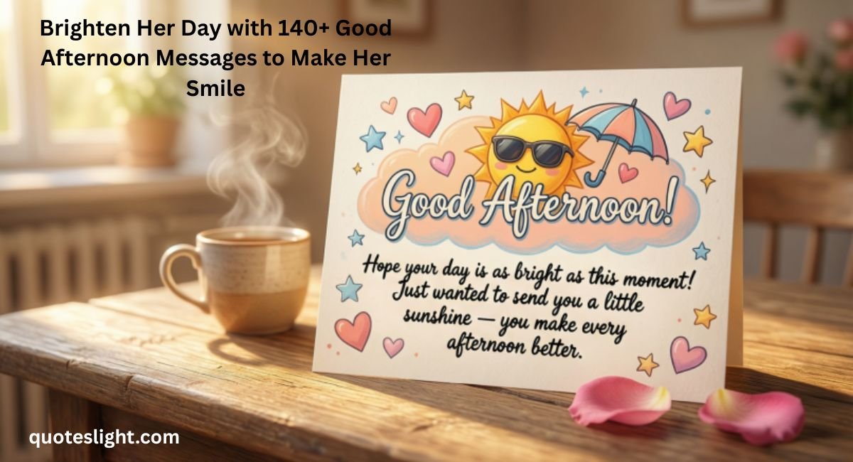 Good Afternoon Messages to Make Her Smile