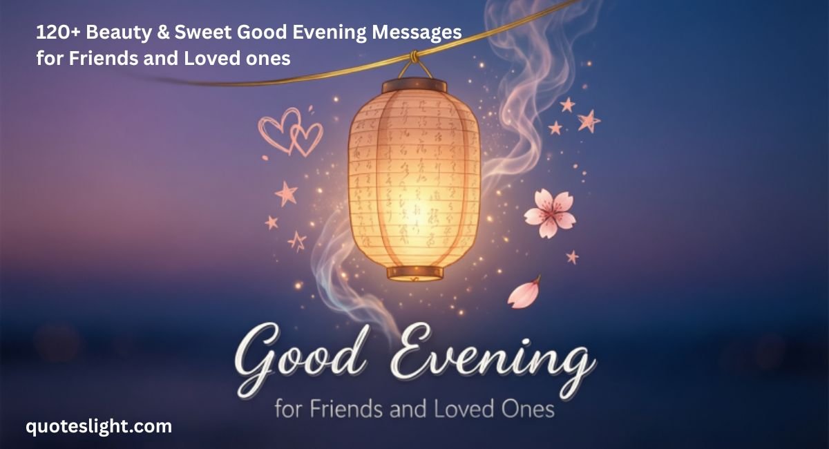 Good Evening Messages for Friends and Loved ones