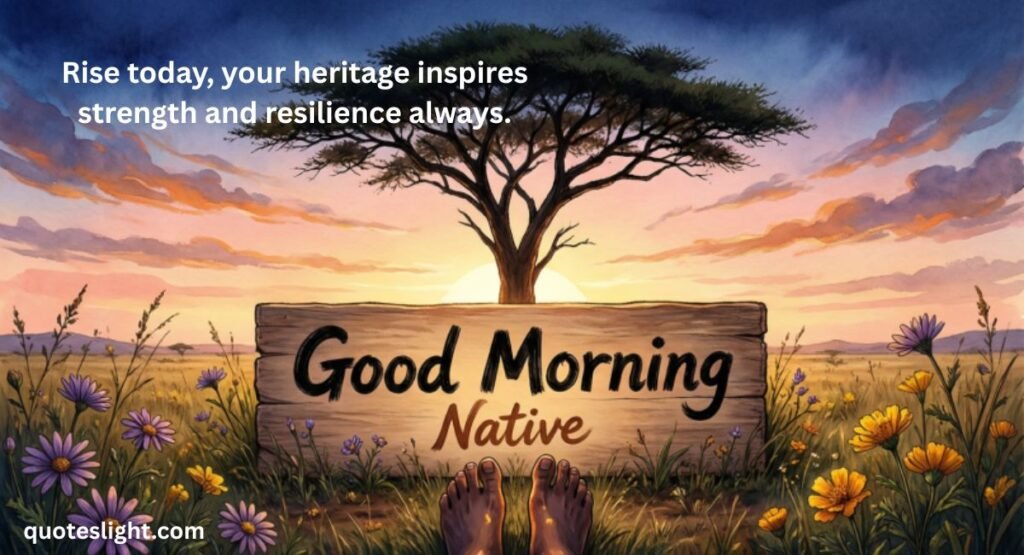 Native Black Good Morning Quotes