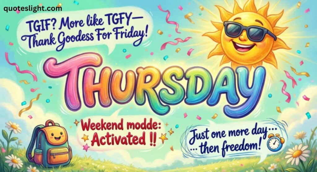 Playful Thursday Quotes About the Weekend