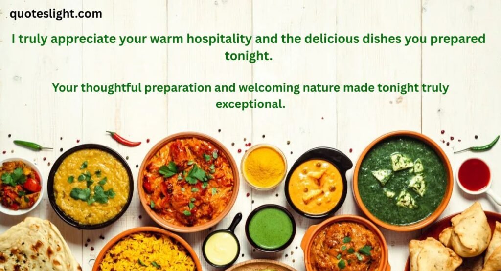 Thank you Message for Dinner