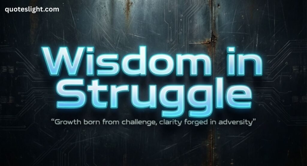 Wisdom in Struggle Quotes