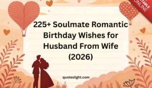 Soulmate Romantic Birthday Wishes for Husband From Wife