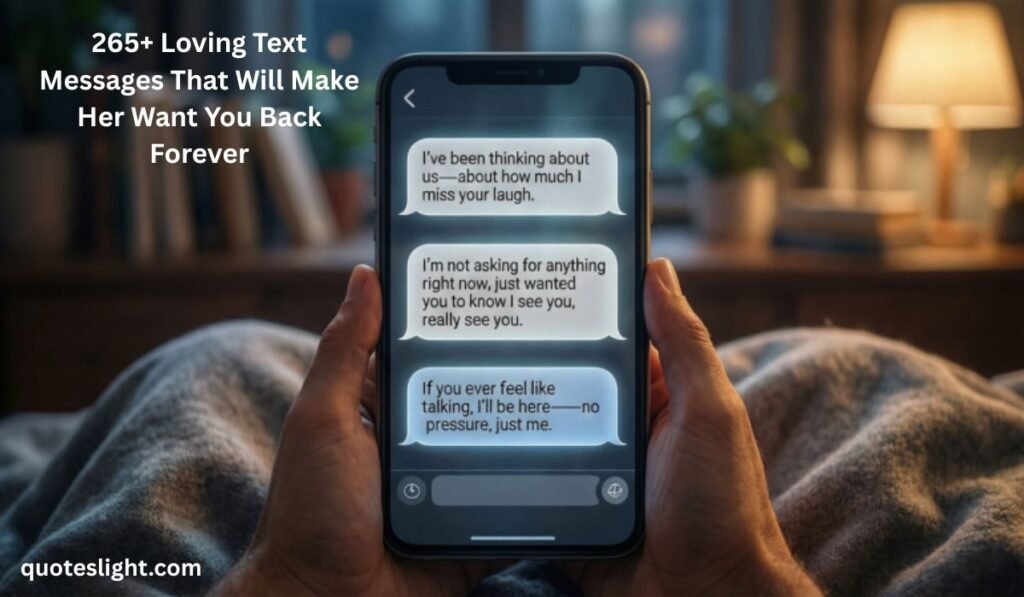 265+ Loving Text Messages That Will Make Her Want You Back Forever