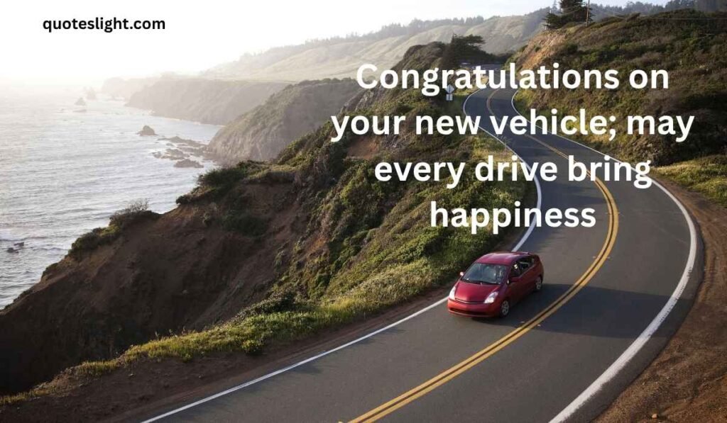 Best Wishes and Blessing of a New Car