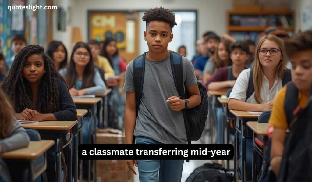 a classmate transferring mid-year