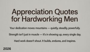 Appreciation Quotes for Hardworking Men
