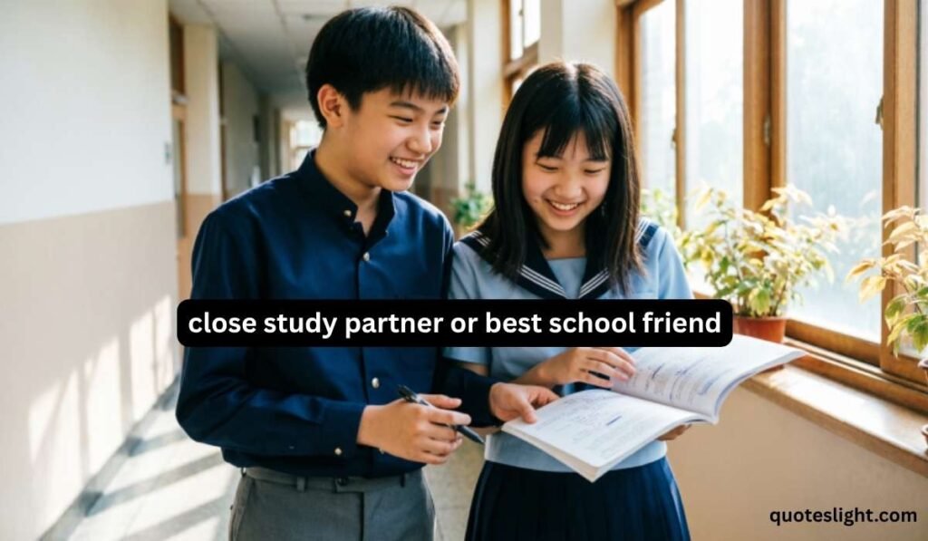 close study partner or best school friend