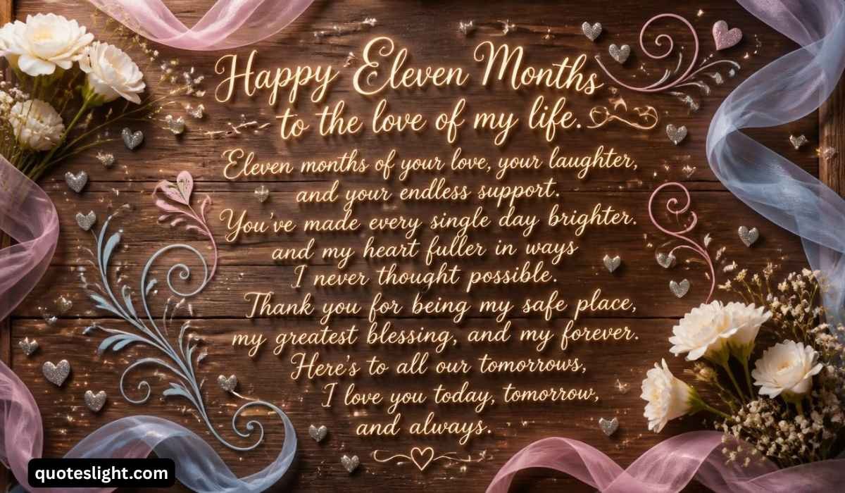 Eleven Month Anniversary Quotes