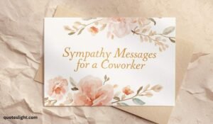 Sympathy Messages for a Coworker